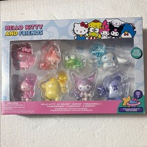 Hello Kitty and Friends Figurine Set - Pink, Yellow, Blue